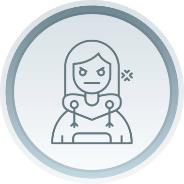 Maskeli bir kadının vektör çizimi