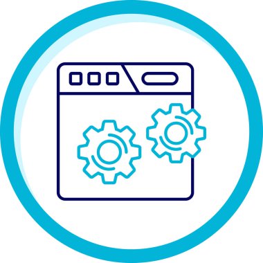 makine simgesi soyut arkaplanda izole edildi