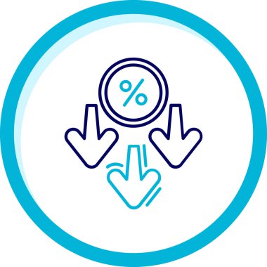 İndirim simgesi vektör illüstrasyonu