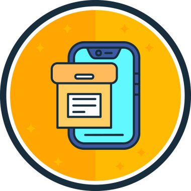 Akıllı telefon. Web simgesi basit illüstrasyon