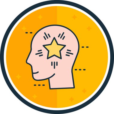 Fikir simgesi vektör illüstrasyonu