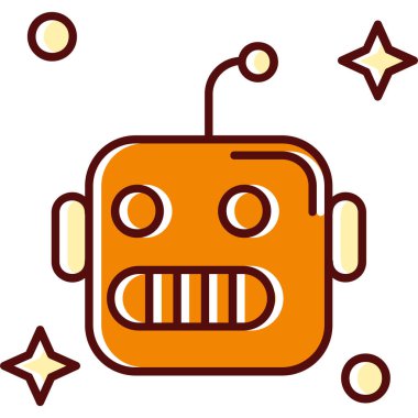 robot baş vektör simgesi