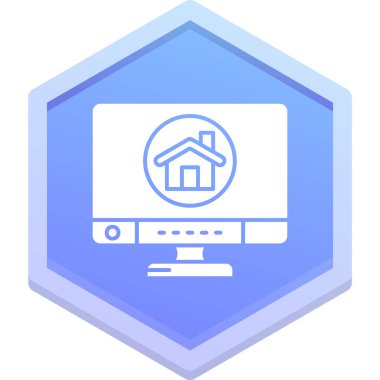 Ev. Web simgesi basit illüstrasyon