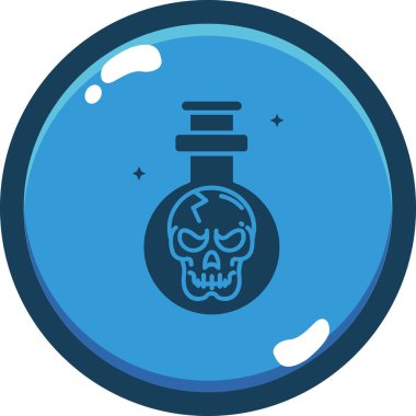 kafatası simgesi, vektör illüstrasyonu