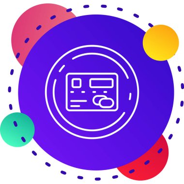 beyaz arkaplanda izole edilmiş metin ve simge içeren elektronik belge rengi. İş belgesi simgesi. Teknoloji konsepti Online teknoloji. eğimli çember şekiller şekiller.