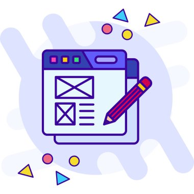 Beyaz arkaplanda ana hat biçiminde pazarlama simgesi