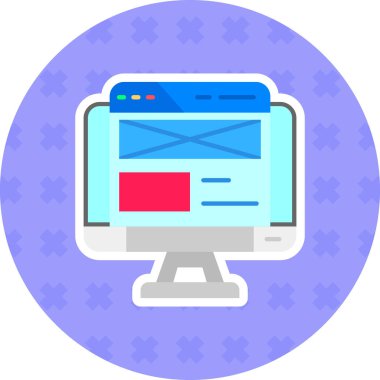 dizüstü bilgisayar simgesi, vektör illüstrasyonu