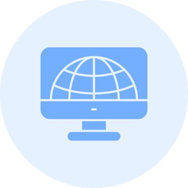 Küre. Web simgesi basit illüstrasyon