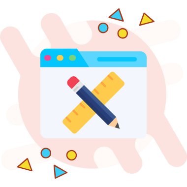 Kalem. Basit düz simge