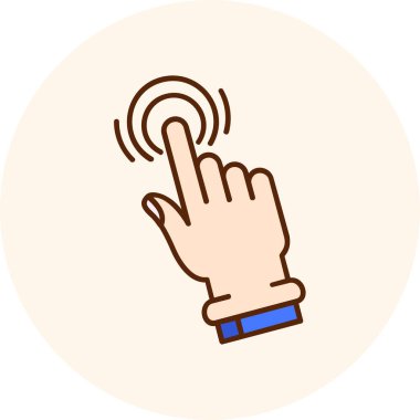 parmak jest ikonu vektör çizim grafik tasarımı