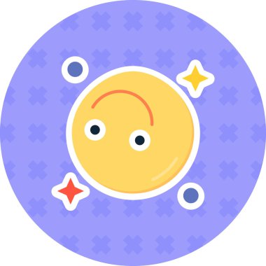 uzay gezegeni simgesi vektörü.