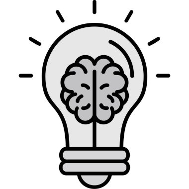 Ampul. Web simgesi basit illüstrasyon