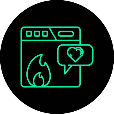 Gaz fırını simgesinin vektör illüstrasyonu