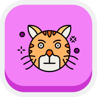 Şirin kedi çizgi filmi. Kawaii hayvan karakteri. vektör illüstrasyonu