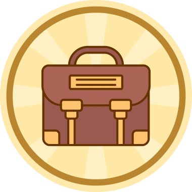 Çanta. Web simgesi basit illüstrasyon