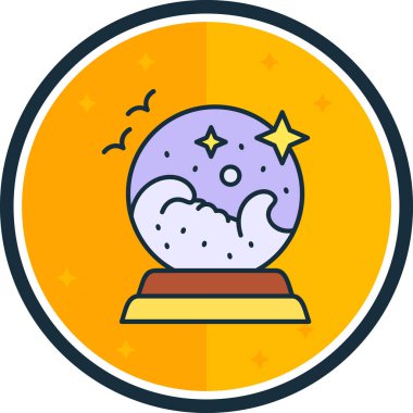 Bir gezegen simgesinin vektör illüstrasyonu