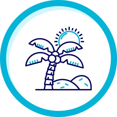 Palmiye ağacı simgesi. vektör illüstrasyonu