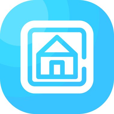 ev simgesi soyut arkaplanda izole edildi