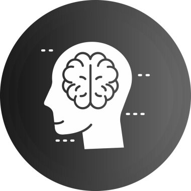 beyin ikonu vektör illüstrasyonu