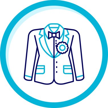 düğün giysisi ikonu vektör illüstrasyonu