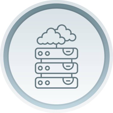 bulut veritabanı vektör simgesi modern basit vektör illüstrasyonu