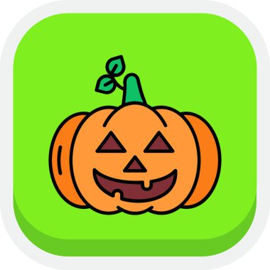 balkabağı simgesi çizimi ağ için izole edilmiş vektör