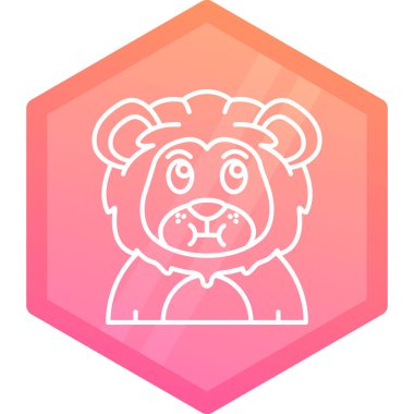 Çizgi ayı simgesi beyaz arkaplanda izole edildi. Renkli taslak konsepti. vektör