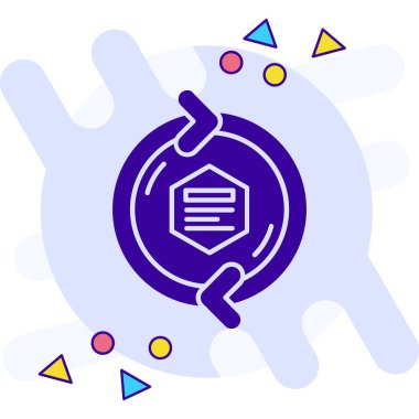 Beyaz arkaplanda izole edilmiş geri dönüşüm simgesi olan renk çizgisi insan eli. ortamı koru. çevre simgesi. Değişken rastgele dinamik şekiller. vektör