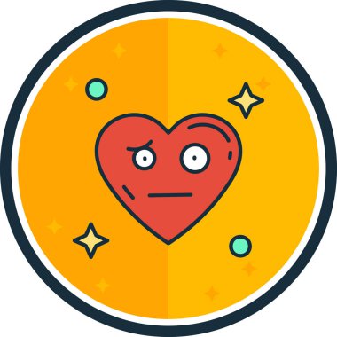 Kalp. Web simgesi basit illüstrasyon