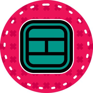 Bir bilet simgesinin vektör illüstrasyonu