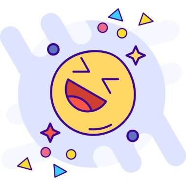 Emoji simge tasarım vektörü