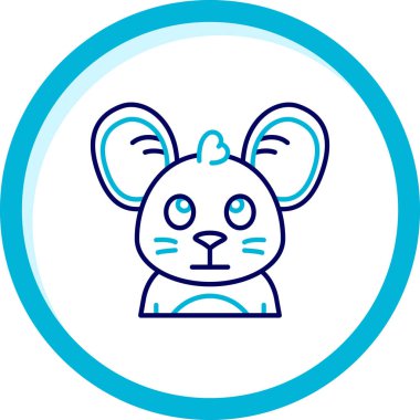 Hayvan yüz çizgisi simgesinin vektör çizimi. Güzel hayvan işareti hayvan simgesi olarak kullanılabilir..