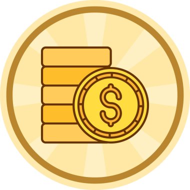 Para için. Web simgesi basit illüstrasyon