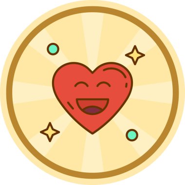 Beyaz arkaplandaki bir kalp simgesinin vektör çizimi