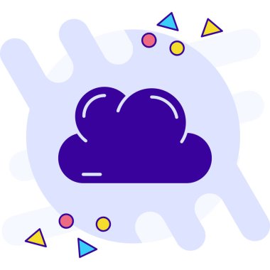 Bulut simgesi. Basit web çizimi. vektör