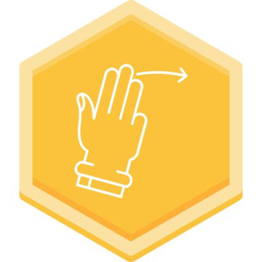 Bir el simgesinin vektör illüstrasyonu