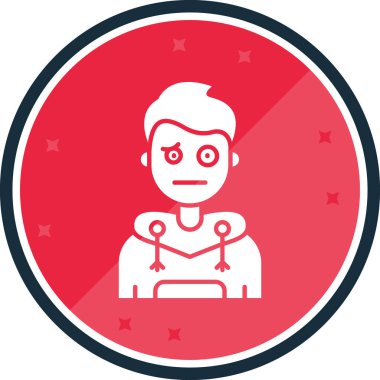 Uzaylı düz ikonu, uzun gölgeli, 10 Pound