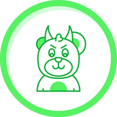 kızgın köpek yüzü simgesi, vektör illüstrasyonu