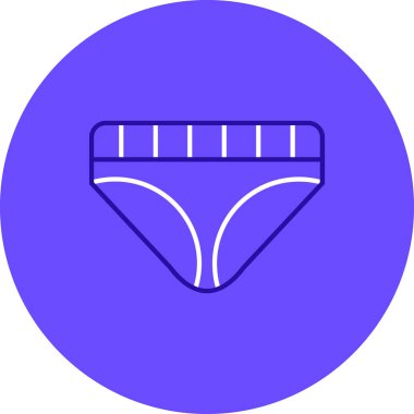 Tek bir iç çamaşırı ikonunun vektör çizimi