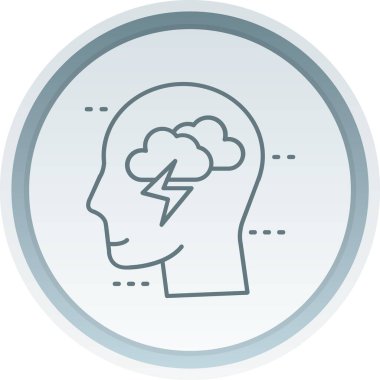 Web ve mobil uygulaması tasarımı, beyin logo kavramı için beyaz arka plan üzerinde izole beyin simge vektör