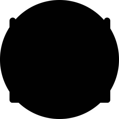 Beyaz arkaplanda bir dairenin silüetinin vektör çizimi