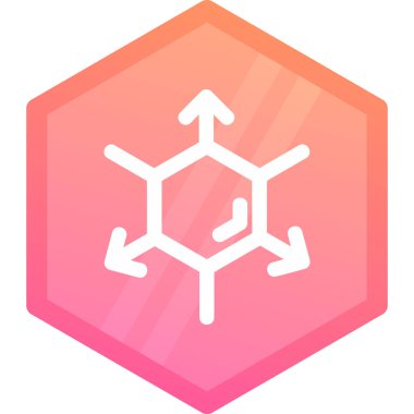 Bir molekülün bir simgesinin vektör çizimi