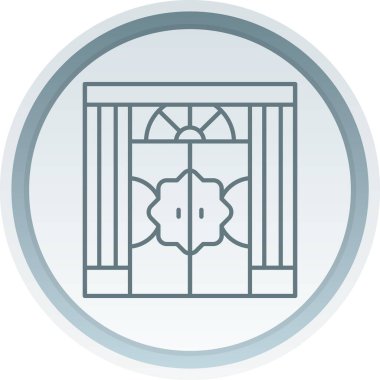 Eşsiz geçit ikonu vektör illüstrasyonu