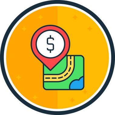 gps konum simgesi, vektör illüstrasyonu