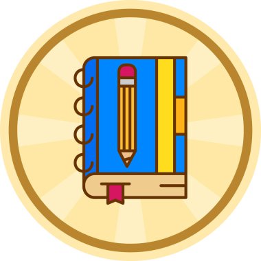 Bir kalem simgesinin vektör illüstrasyonu