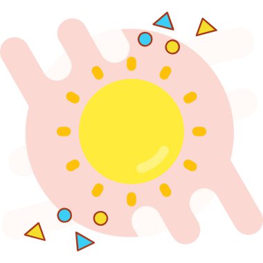 izole güneş ve güneş ikonu vektör tasarımı