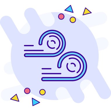 renklendirici simgesi beyaz arkaplanda izole edildi. Müzik aleti. Soyut çember şekilleri. vektör.