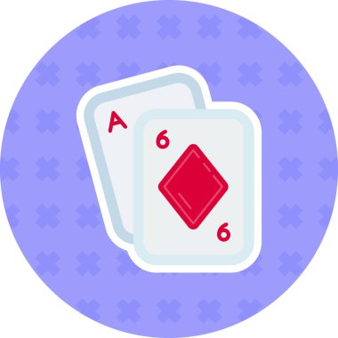 Poker simgesi, düz stil