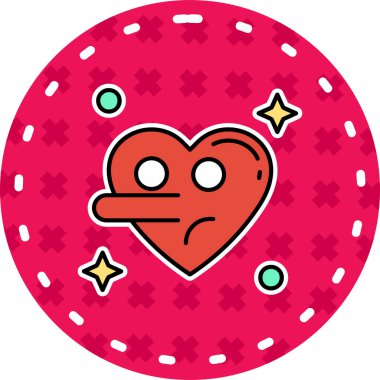 Sevimli bir karikatür kalbin vektör çizimi