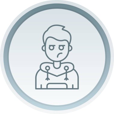 Kızgın ikon. Vektör çizimi. düz dizayn